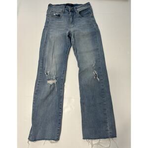 Numero Womens Cropped Distressed Denim Jeans Size 26